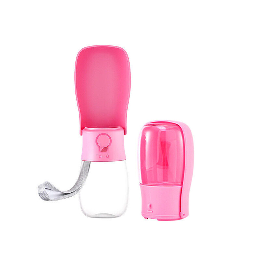 Foldable Dog & Pet Water Bottle 350ml Pink