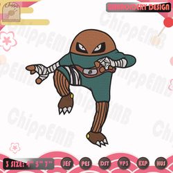 hitmonlee x rock lee embroidery design, pokemon embroidery design, anime embroidery file, machine embroidery design