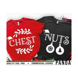 Chest Nuts SVG PNG, Tinsel Tits, Funny Christmas Matching Shirts  Svg, Jingle Balls, Rude Christmas, Christmas Family Sv