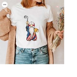 4th of July Shirt, Patriotic Gifts, Fourth of July Outfit, American Shirts, Gnome Graphic Tees, Kids USA T Shirts, Indep