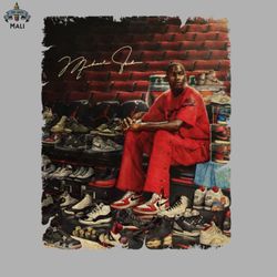 michael jordan with the sneakers legend sublimation png download