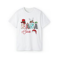 custom nana claus shirt, christmas nana claus shirt, nana shirt, custom nana and grandkids shirt, gifts for nana gigi