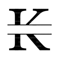uppercase k letter split monogram svg, alphabet split name frame, split font monogram. vector cut file cricut, silhouett