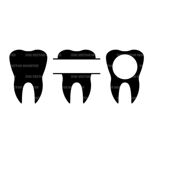 Tooth Vector Svg Tooth Svg, Teeth Monogram Svg, Dentist Svg. Dental Logo Svg. - Inspire ...