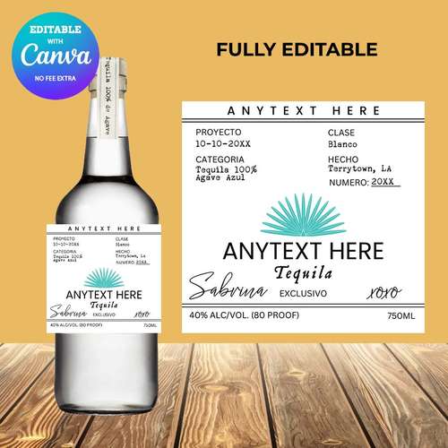 Casamigos Label 750 ml Bottles Label Fully Editable, Bridesmaid Label, Bridesmaid Label Canva Editable