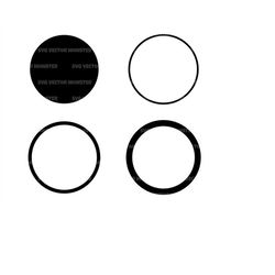 Circle Svg, Circle Outline Svg, Circle Monogram, Circle Frame, Round Frame. Vector Cut file Cricut, Silhouette, Pdf Png
