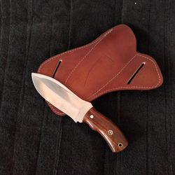 8.5" Custom Handmade D2 Steel Fixed Blade Hunting Knife With Wood Handle