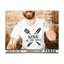 King Of The Grill Svg Png, Cooking Svg, Grill Master Svg, Grill Svg, Bbq Svg, Fathers Day, Apron Svg, Dad Svg, Grilling