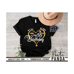 55th birthday svg png, birthday shirt svg, birthday girl svg, 55 and fabulous, birthday svg, 55th birthday svg, limited