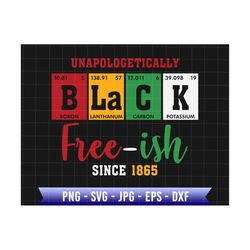 unapologetically black free-ish since 1865 svg, juneteenth since 1865, black freedom svg, juneteenth the real independen