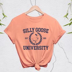 silly goose university shirt, unisex silly goose university shirt, funny men's shirt, funny gift for guys, funny goose u