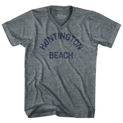 california huntington beach adult tri-blend v-neck vintage t-shirt