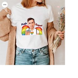 Custom Portrait from Photo T-Shirt, Trans Pride Gifts, Rainbow Graphic Tees, Customized LGBTQ Clothing, Personalized Pri