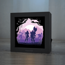 Warcraft Cut Light Box Template, Shadow Box, 3D PaperCut Template Light Box SVG Digital, Cutting Cricut, Silhouette, DIY