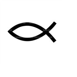 christian fish svg, jesus fish svg, god fish svg vector cut file for silhouette, cricut, pdf eps png dxf, stencil, decal