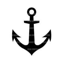 ship anchor svg, nautical svg, ship svg, vector cut file for silhouette, cricut, pdf eps png dxf, stencil, decal, pin, s