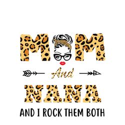 i have two titles mom and nana leopard plaid svg, mothers day svg, mom svg, nana svg, two titles svg, digital download