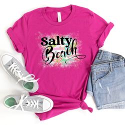 salty beach shirt, summer shirt, beach party t-shirt, summer vibes shirt for women, palm tshirt, beach t shirt, hello su