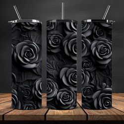 3D Flowers Tumbler Wrap, 3D Floral Sublimation Tumbler Design,Instant Digital Download PNG 06