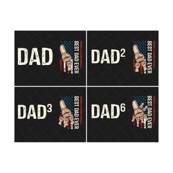 bundle personalized best dad ever png, fist bump set png, happy father's day, dad hand fist bump png, custom number and