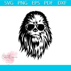 chewbacca with sunglasses svg