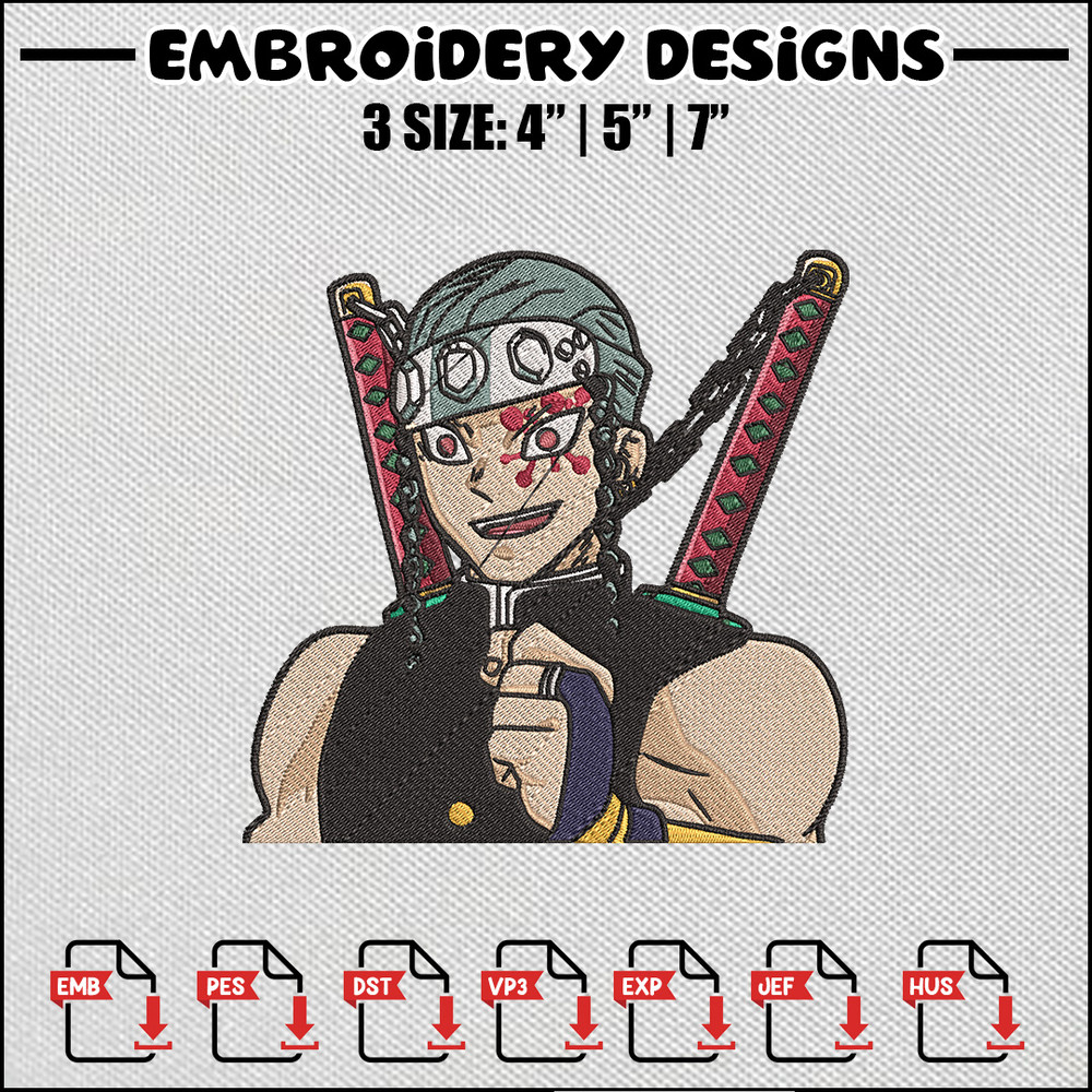 Tengen smile embroidery design
