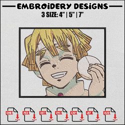 zenitsu smile embroidery design, zenitsu embroidery, anime design, anime embroidery, embroidery shirt, digital download