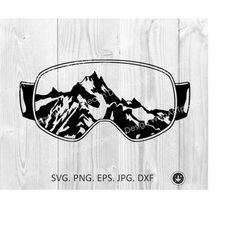 Snowboard , glasses svg, snowboarding png, mountain, landscape, forest, silhouette, svg, png, eps, dxf, digital download
