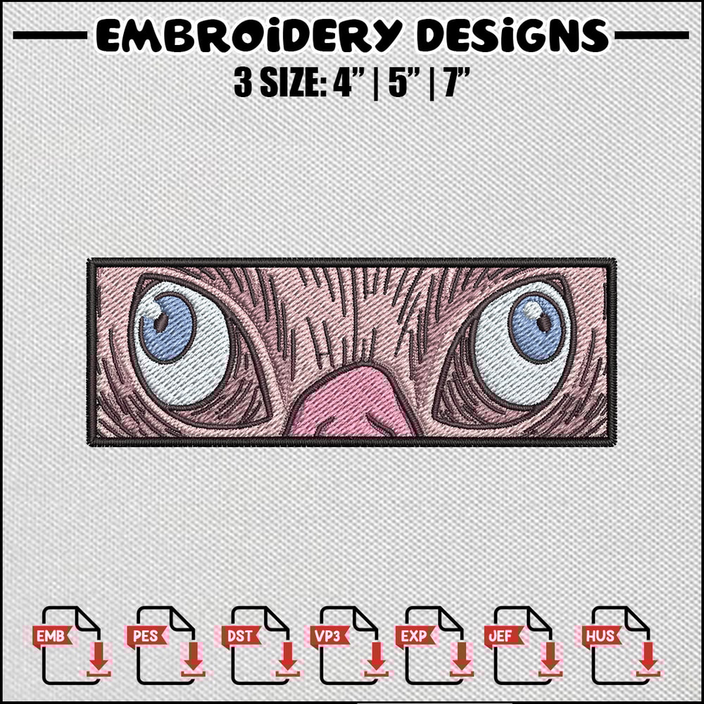 Inosuke eyes embroidery design
