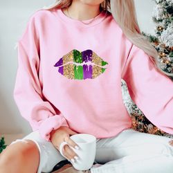 mardi gras lip shirt, womens mardi gras shirt, fat tuesday shirt, mardi gras gifts, mardi gras party, mardi gras parade,