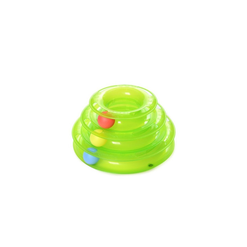 Interactive Cat Toy with Crazy Ball Green