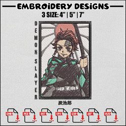 Tanjiro box embroidery design, Tanjiro embroidery, Anime design, Anime embroidery, Embroidery shirt, Digital download