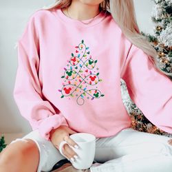 mickey swirl tree tunic and hoodie mickey christmas shirt, merry christmas mickey, disney gift, disney shirt,mickey shir