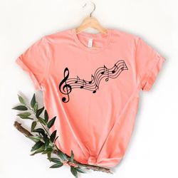 music notes shirt, music lover shirt, gift for music lovers, music teacher shirt, music lovers gifts, music tees, graphi