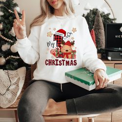 my first christmas shirt, custom name shirt, first christmas shirt, 1st christmas, 1st cute reindeer shirt, baby reindee