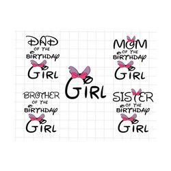 bundle birthday girl png, family vacation png, family matching birthday png, magical kingdom png, birthday matching png,
