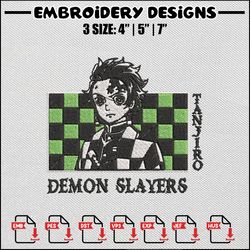 Tanjiro green embroidery design, Tanjiro embroidery, Anime design, Anime embroidery, Embroidery shirt, Digital download