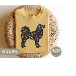 floral shiba inu | shiba inu svg & png