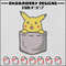 Pikachu cute embroidery design
