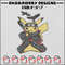 Pikachu itachi embroidery design