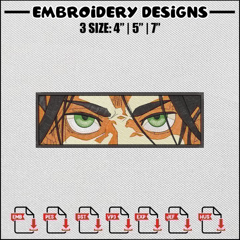 Eren eyes embroidery design