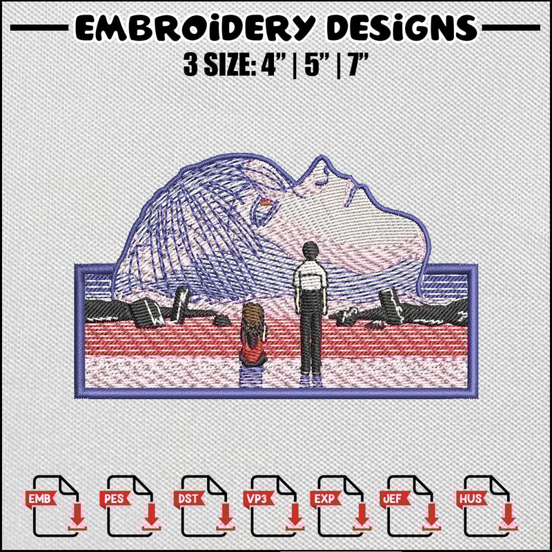 Evangelion embroidery design