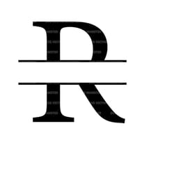 uppercase r letter split monogram svg, alphabet split name frame, split font monogram. vector cut file cricut, silhouett