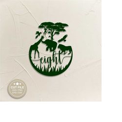 8th birthday safari theme birthday svg 8th birthday jungle safari birthday png safari animal 8th svg safari 8th birthday