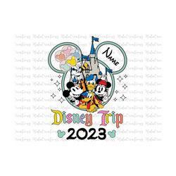 custom name trip 2023 svg, family vacation svg, family trip svg, magical kingdom, svg, png files for cricut sublimation