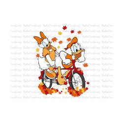 duck autumn leaves pumpkin svg, fall svg, happy fall svg, autumn leaf svg, png files for cricut sublimation