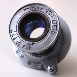 Early INDUSTAR 10 FED 3.5/50 lens for FED LEICA M39 8 blades