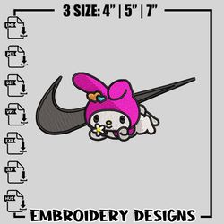 melody nike embroidery design, logo embroidery, embroidery file, nike design, logo design, instant download