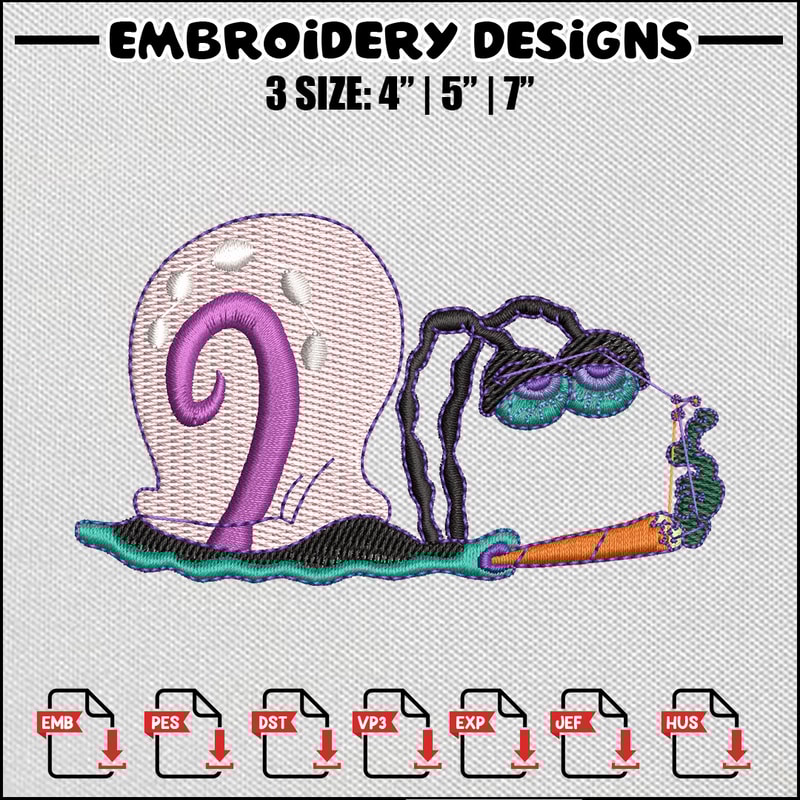 Gary smoke embroidery design