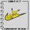 Pikachu Nike embroidery design